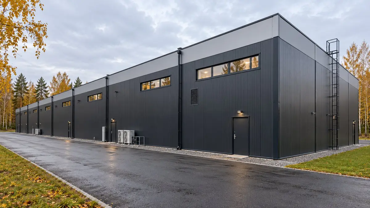 Боковой фасад здания Light Industrial, визуализация