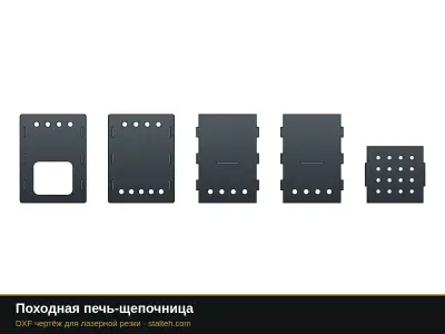 Туризм и авто: колышки, печь, лебёдка: DXF чертежи для лазерной резки