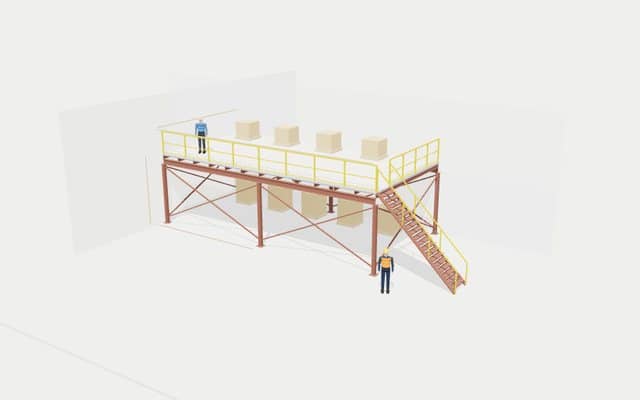 3D модель металлической антресоли