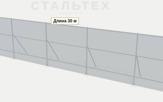 3D модель каркаса под антидроновую сетку