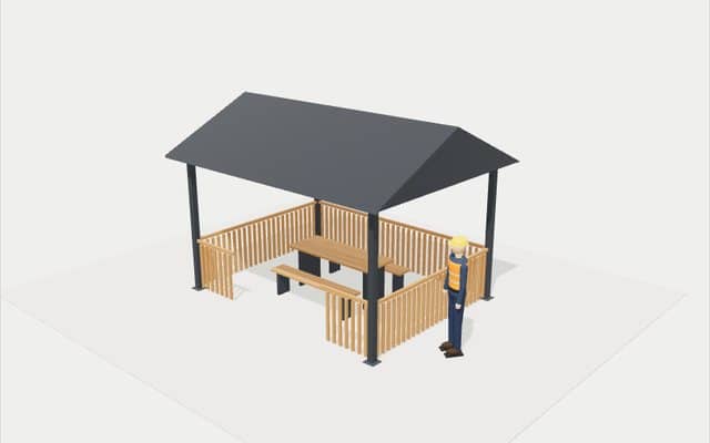 3D модель металлической беседки