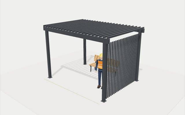 3D модель металлической перголы